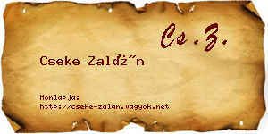 Cseke Zalán névjegykártya